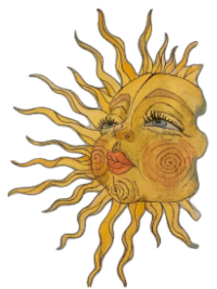 Radiant Sun Face Sticker
